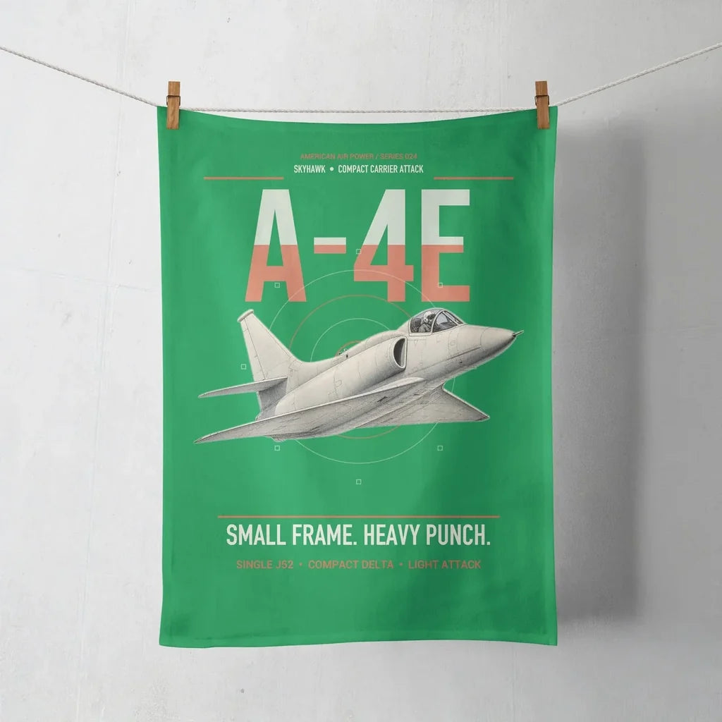 A-4E Skyhawk design on green towel