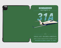Thumbnail for Bombardier Learjet 31A design on green ipad tablet case