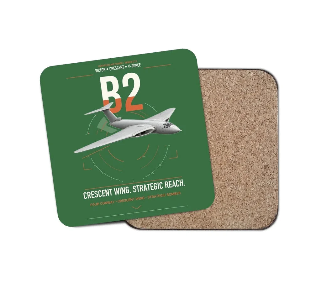 Handley Page Victor B2 design on green 1 piece coaster
