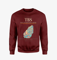 Thumbnail for Tbilisi International Airport (TBS) design on wine red sweatshirt