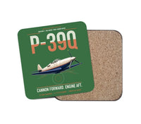 Thumbnail for P-39Q Airacobra design on green 1 piece coaster