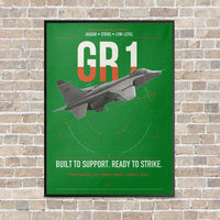 Thumbnail for SEPECAT Jaguar GR1 vertical canvas print - framed - green background