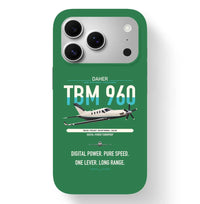Thumbnail for Daher TBM 960 design on green magsafe iphone case, for iPhone 17 Pro
