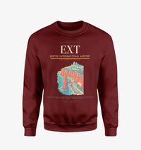 Thumbnail for Exeter International Airport (EXT) design on wine red sweatshirt