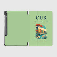 Thumbnail for Curaçao International Airport (CUR) design on light green samsung tablet tablet case