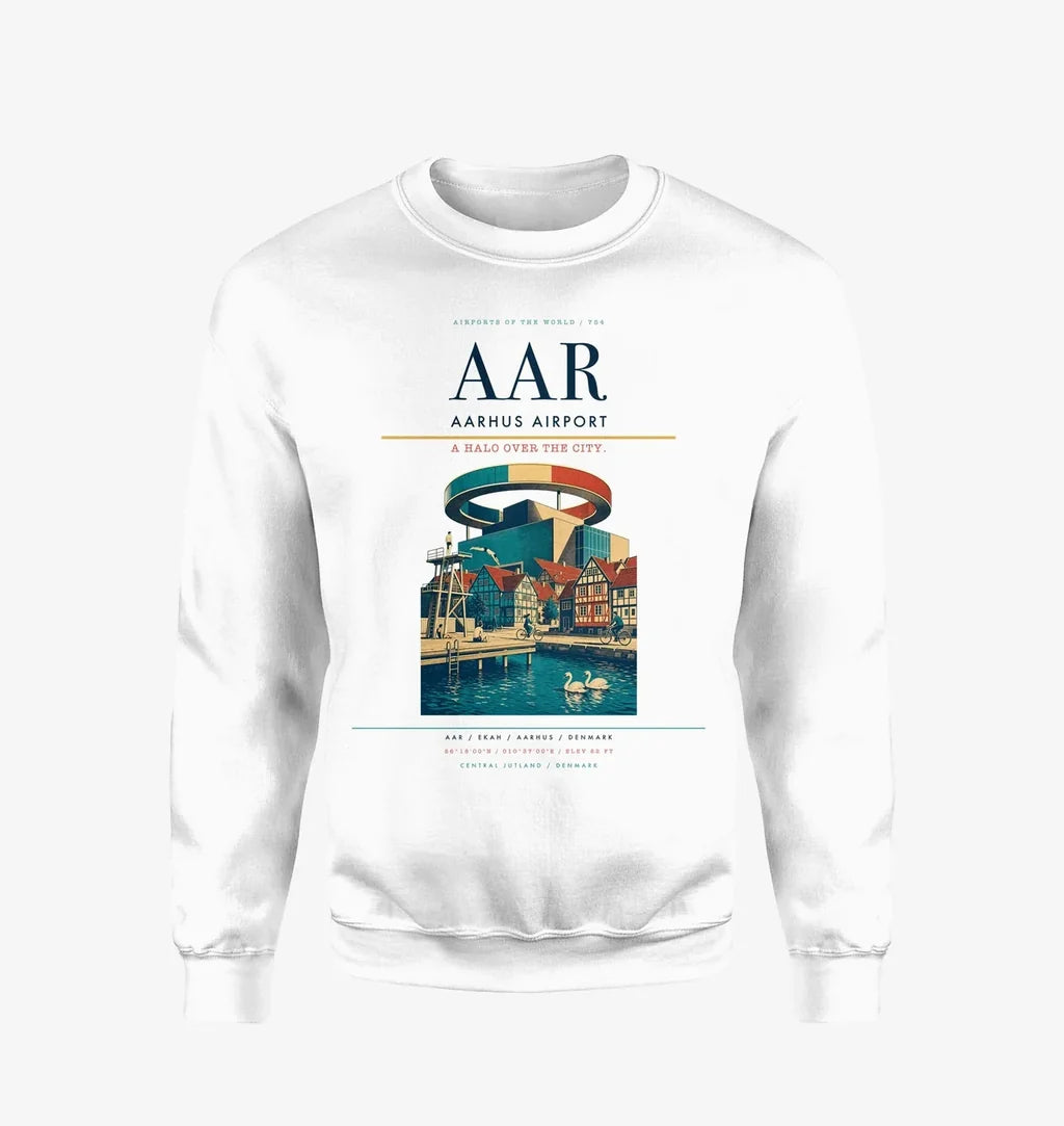 Aarhus Airport AAR Sweatshirt - White