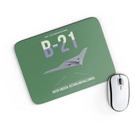 Thumbnail for B-21 Raider design on green rectangle mouse pad