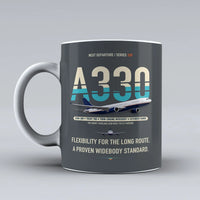 Thumbnail for A330-200 Mug design on gray airbus
