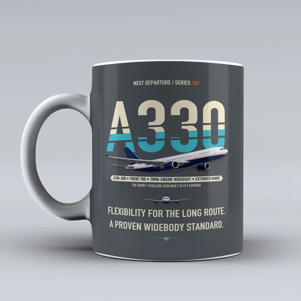 A330-200 Mug design on gray airbus