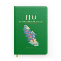 Thumbnail for Hilo International Airport (ITO) design on green notebook