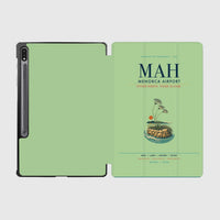 Thumbnail for Menorca Airport (MAH) design on light green samsung tablet tablet case