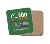 Thumbnail for C-390 Millennium design on green 1 piece coaster