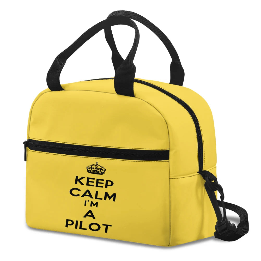 Keep Calm I'm A Pilot Lunch Bag - view 8