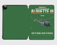 Thumbnail for Aérospatiale SA 316B Alouette III design on green ipad tablet case