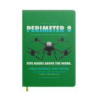 Thumbnail for Skyfront Perimeter 8 design on green notebook
