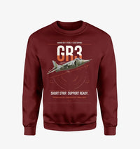 Thumbnail for Hawker Siddeley Harrier GR3 design on wine red sweatshirt