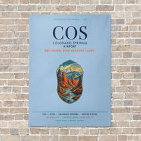 Thumbnail for Colorado Springs Airport COS vertical canvas print - no frame - light blue background
