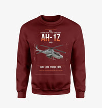 Thumbnail for Bell AH-1Z Viper design on wine red sweatshirt