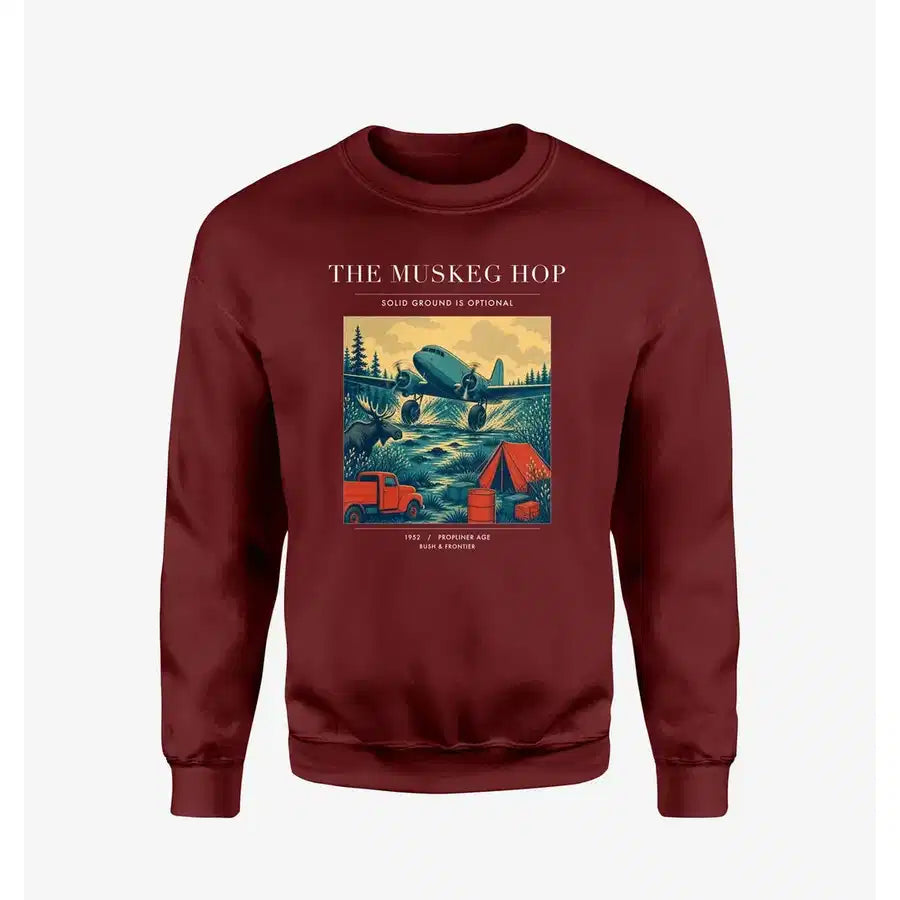 VINTAGE G4282 - The Muskeg Hop - Designed Sweatshirts design on winered