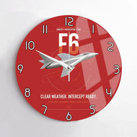 Thumbnail for Hawker Hunter F6 design on red no frame wall clock