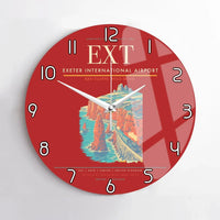 Thumbnail for Exeter International Airport (EXT) design on red no frame wall clock