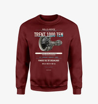 Thumbnail for TRENT 1000 TEN design on wine red sweatshirt