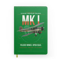 Thumbnail for Fairey Swordfish Mk I design on green notebook