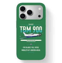 Thumbnail for Daher TBM 900 design on green magsafe iphone case, for iPhone 17 Pro