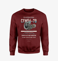 Thumbnail for CFM56-7B design on wine red sweatshirt