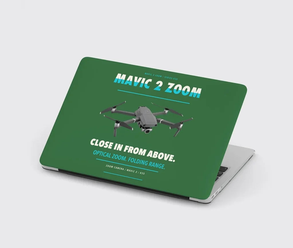 DJI Mavic 2 Zoom design on green MacBook case