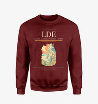 Thumbnail for Tarbes–Lourdes–Pyrénées Airport (LDE) design on wine red sweatshirt