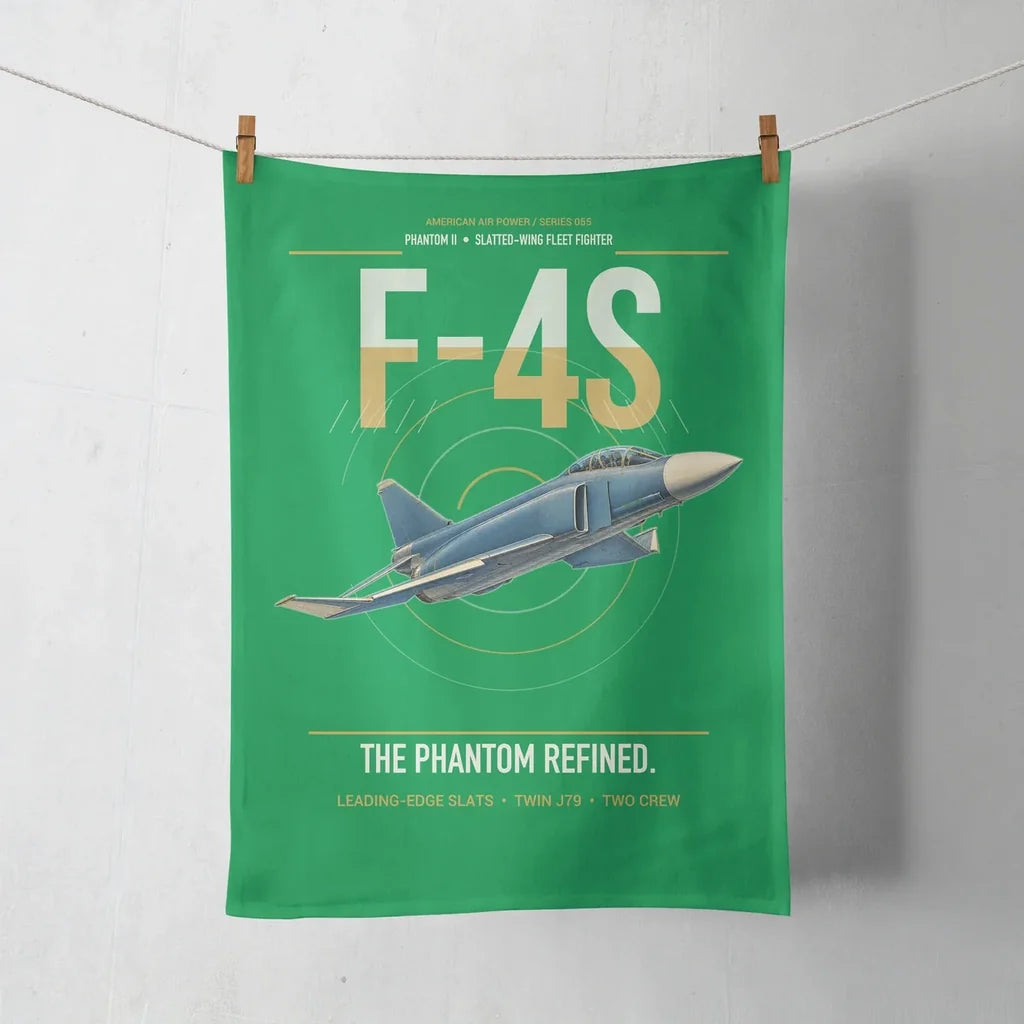 F-4S Phantom II design on green towel