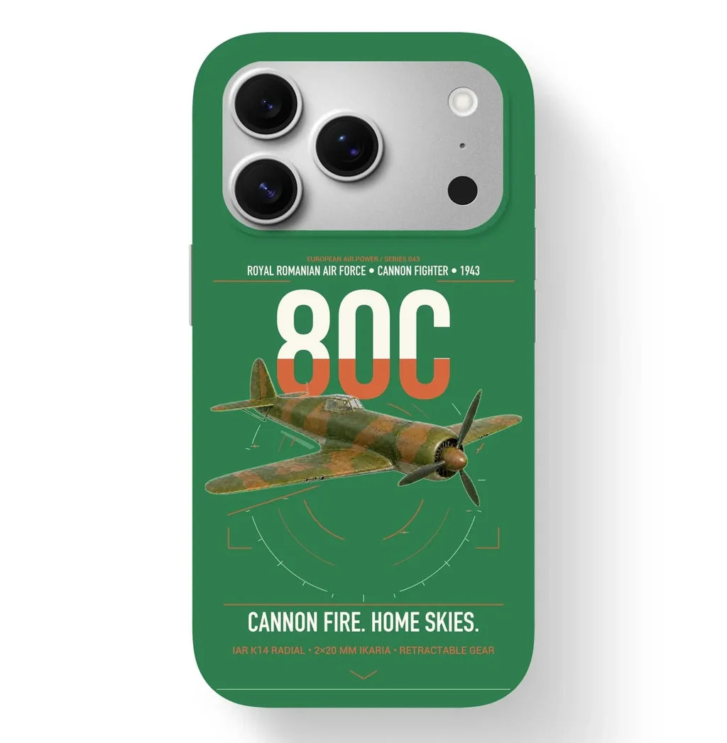 IAR 80C design on green magsafe iphone case, for iPhone 17 Pro