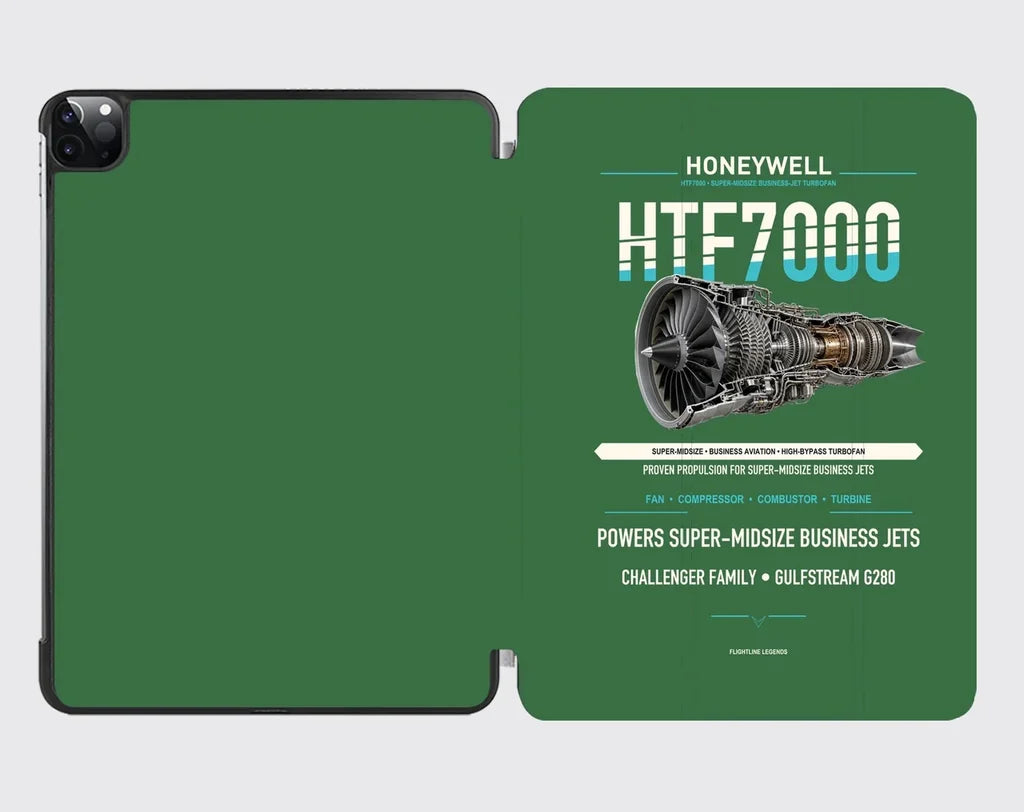 HTF7000 design on green ipad tablet case