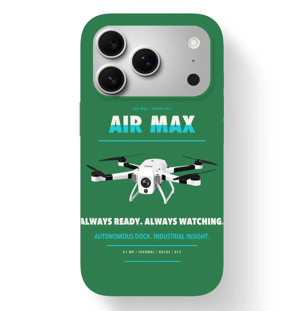Percepto Air Max Case design on green iphone case