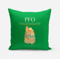 Thumbnail for Paphos International Airport (PFO) design on green pillow