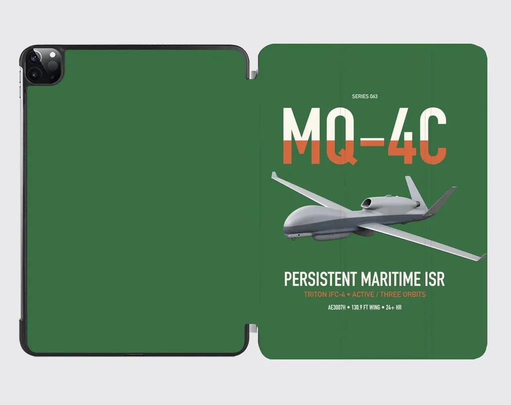 MQ-4C Triton IFC-4 design on green ipad tablet case