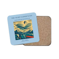 Thumbnail for The Night Glider Wave - Designed Coasters design on light blue 1-piece