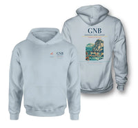 Thumbnail for Grenoble-Isère Airport (GNB) design on light blue double-side hoodie