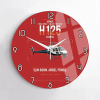 Thumbnail for Airbus H125 design on red no frame wall clock