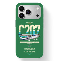 Thumbnail for Cessna T207A Stationair 8 design on green magsafe iphone case, for iPhone 17 Pro