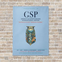 Thumbnail for Greenville-Spartanburg International Airport GSP vertical canvas print - no frame - light blue background
