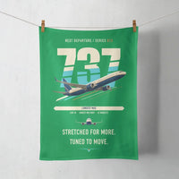 Thumbnail for Boeing 737 MAX 10 design on green towel