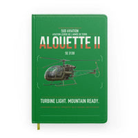 Thumbnail for Sud Aviation SE 3130 Alouette II design on green notebook