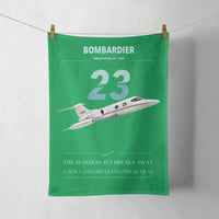 Thumbnail for Bombardier Learjet 23 design on green towel