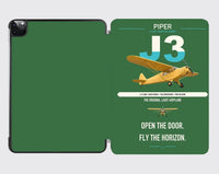 Thumbnail for Piper J-3 Cub design on green ipad tablet case
