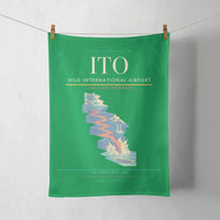 Thumbnail for Hilo International Airport (ITO) design on green towel
