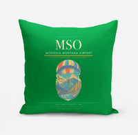 Thumbnail for Missoula Montana Airport (MSO) design on green pillow