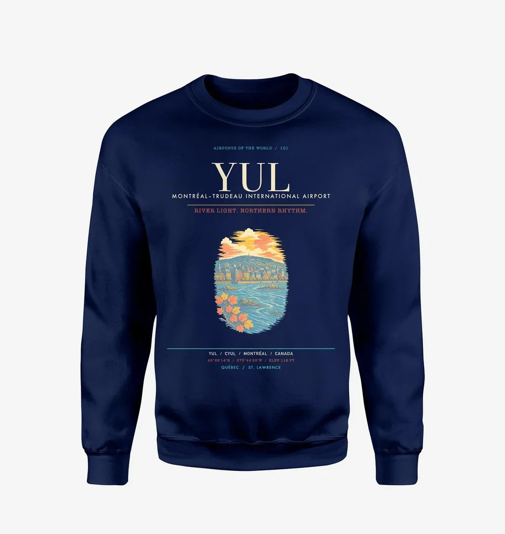 MontrealTrudeau International Airport YUL Sweatshirt - Navy Blue