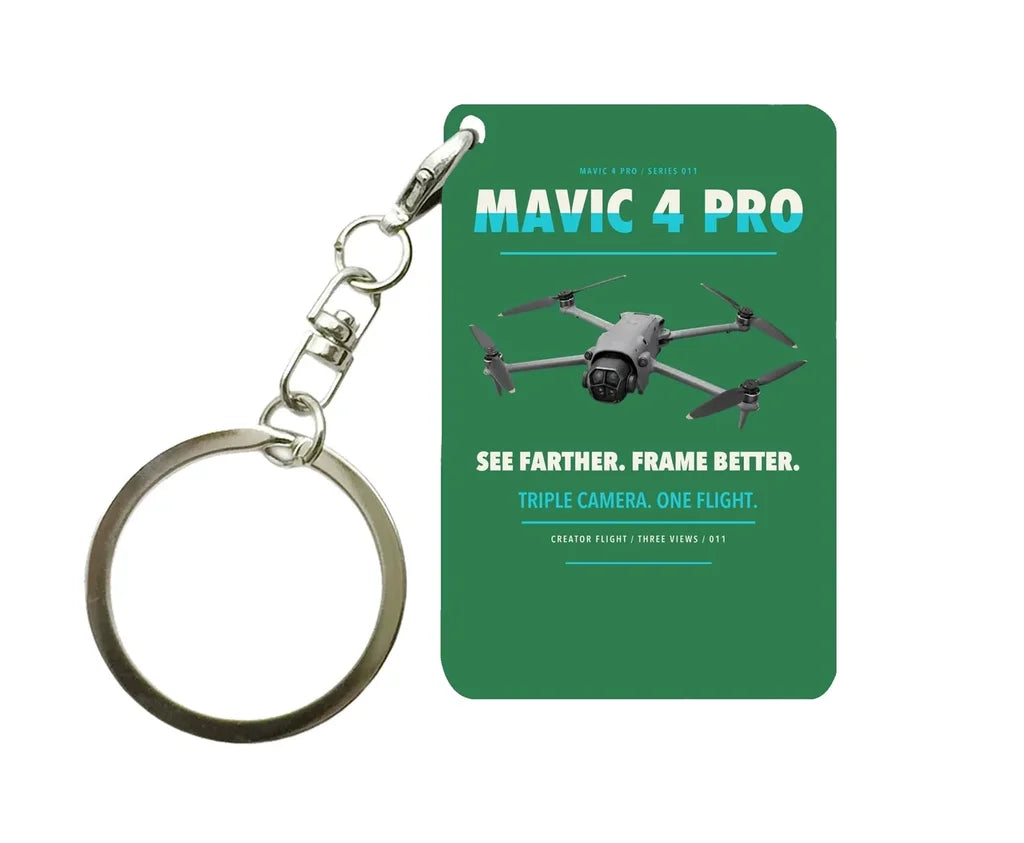 DJI Mavic 4 Pro Key Chain design on green key chain